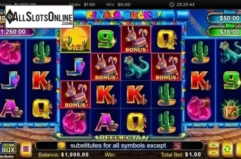 Reel Screen. Pinata Bucks from Lightning Box