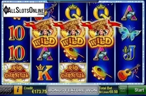 Bonus feature won. Rio Carnival from Novomatic