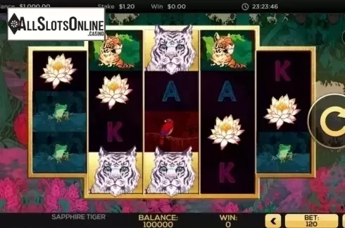 Reel Screen. Sapphire Tiger from High 5 Games