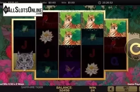 Win Screen 2. Sapphire Tiger from High 5 Games