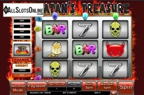 Reels screen. Satan's Treasure from Aiwin Games