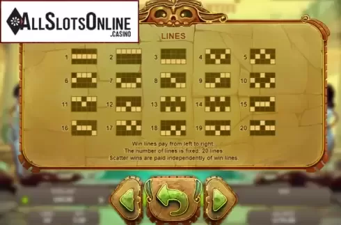 Paytable 2. Secret Of Nefertiti from Booongo