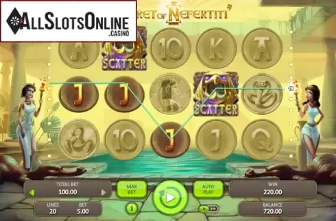 Win Screen. Secret Of Nefertiti from Booongo