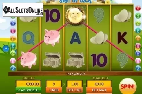 Win screen. Sign of Luck from Viaden Gaming