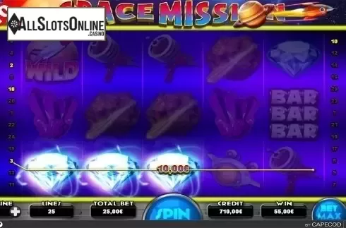 Win screen. Space Mission from Capecod Gaming