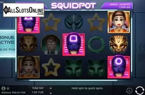 Free Spins screen