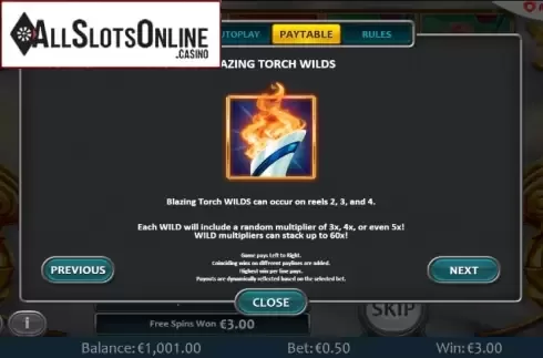 Paytable 1. The Golden Games from Nucleus Gaming