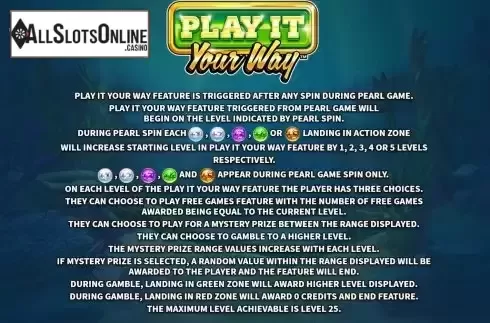 Play it your way feature screen