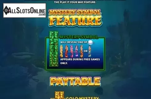 Mystery symbol screen