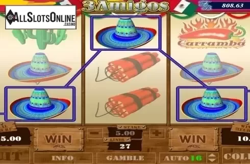 Win screen. Three Amigos from AlteaGaming