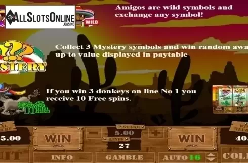 Paytable 2. Three Amigos from AlteaGaming
