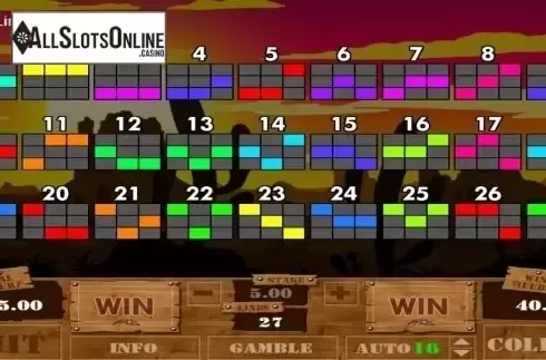 Paytable 3. Three Amigos from AlteaGaming
