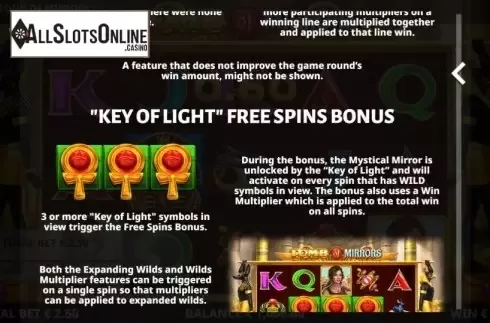 Features 2. Tomb Of Mirrors from Leander Games