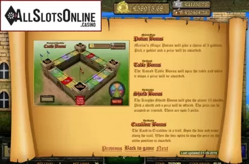Screen3. Treasures of King Arthur from Cozy