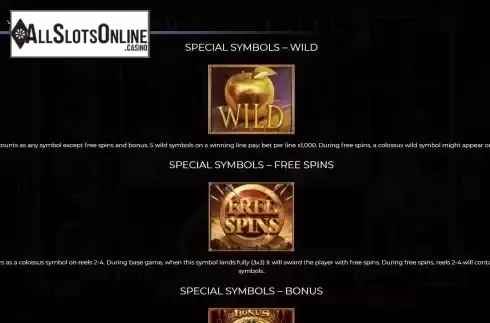 Special symbols screen