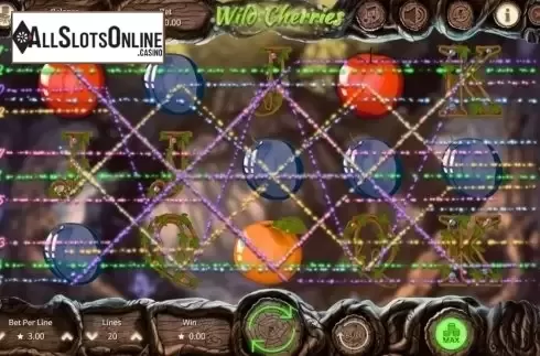 Game Workflow screen (Betway). Wild Cherries from Booming Games