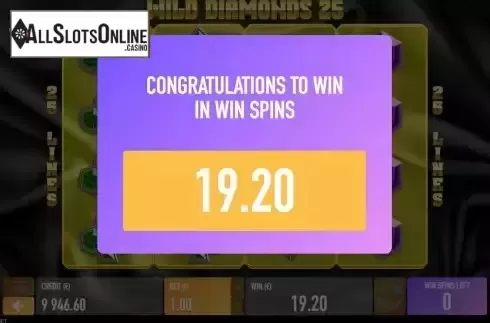 Win Free Spins screen