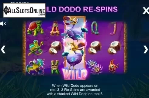 Paytable. Wild Dodo from Side City