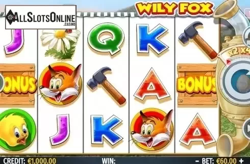 Reels screen. Wily Fox from Octavian Gaming