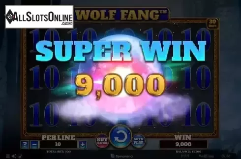 Big win screen