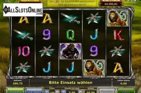 Reels. Zenia Queen of War from Greentube