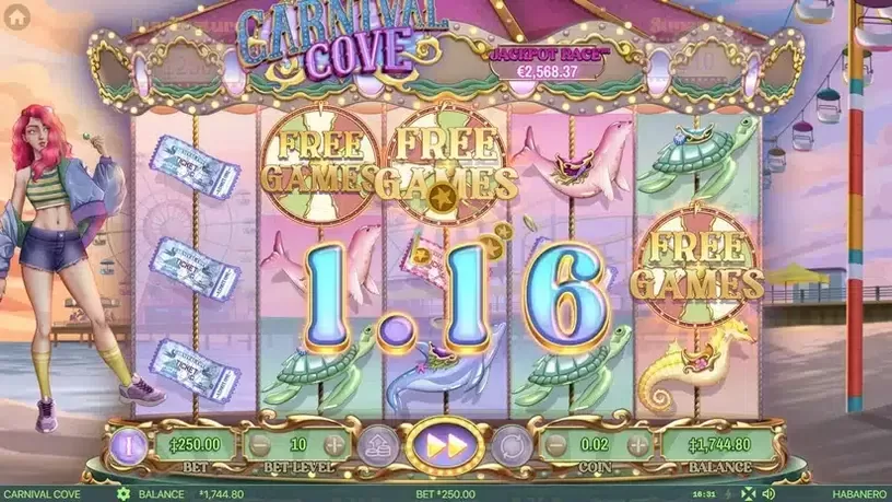 Carnival Cove slot screenshot 4
