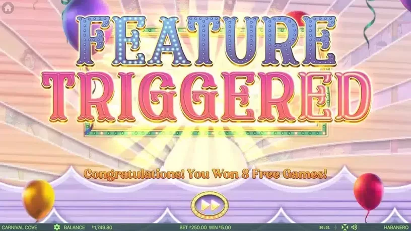 Carnival Cove slot screenshot 3