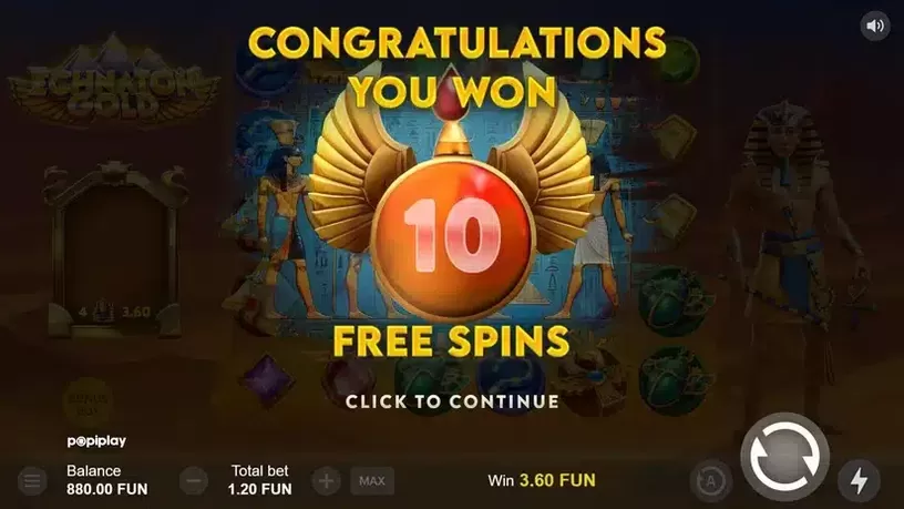 Echnaton Gold slot screenshot 3