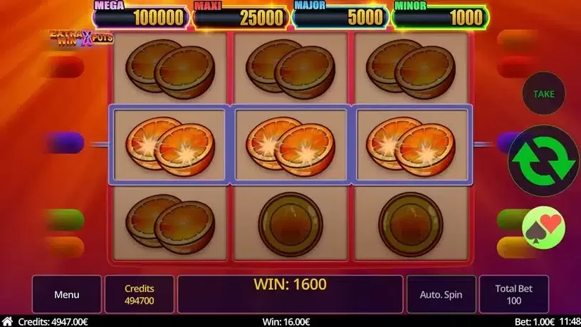 Extra Win X Pots slot screenshot 1