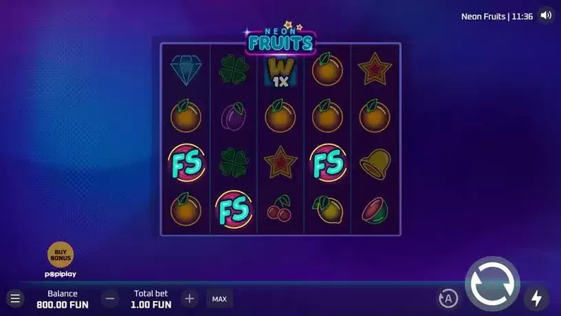 Neon Fruits slot screenshot 3