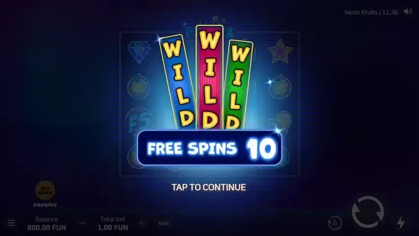 Neon Fruits slot screenshot 4
