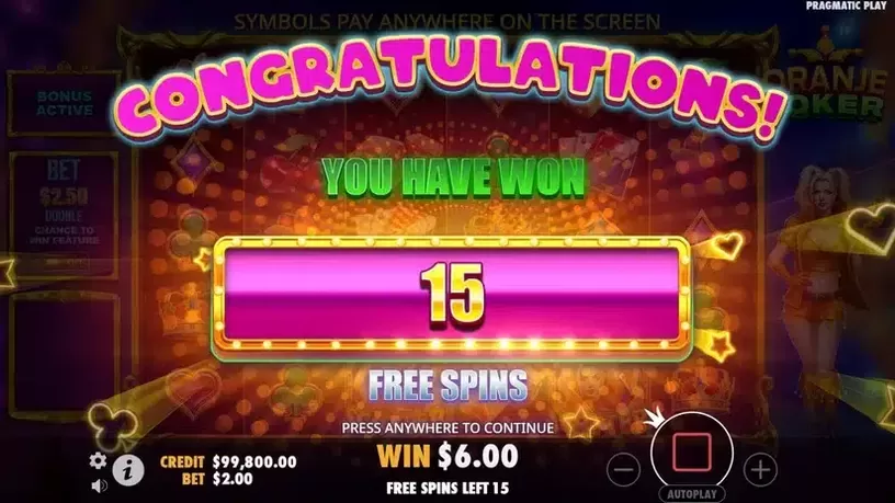 Oranje Joker slot screenshot 3