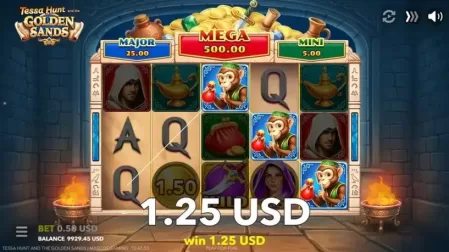 Tessa Hunt and the Golden Sands slot screenshot 3