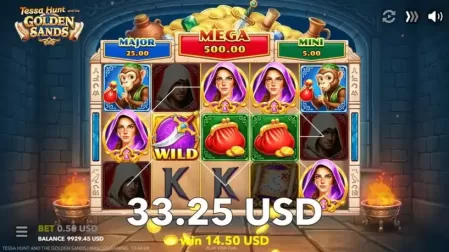 Tessa Hunt and the Golden Sands slot screenshot 4