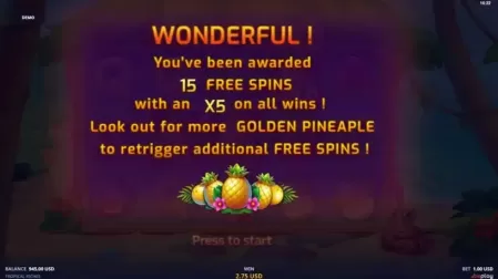 Tropical Riches slot screenshot 3