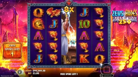Zeus vs Hades Gods of War 250 slot screenshot 7