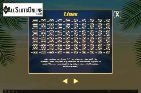 Paylines. 100 Juicy Fruits from Spinomenal