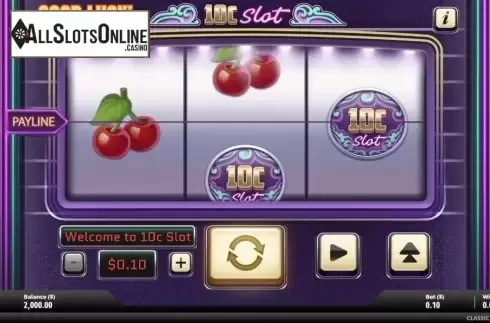 Reel Screen. 10C Slot from Gluck Games