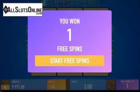 Free Spins screen