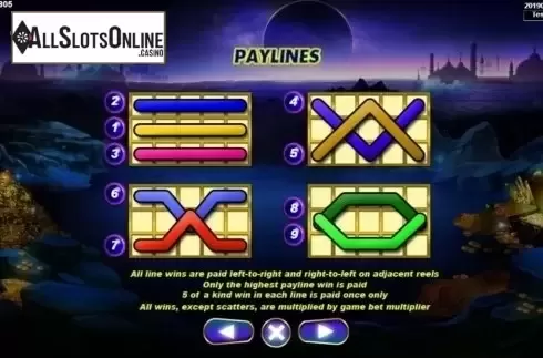 Paylines. Ali Baba (Spadegaming) from Spadegaming