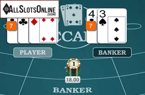 Game Screen. Baccarat (Realistic) from Realistic