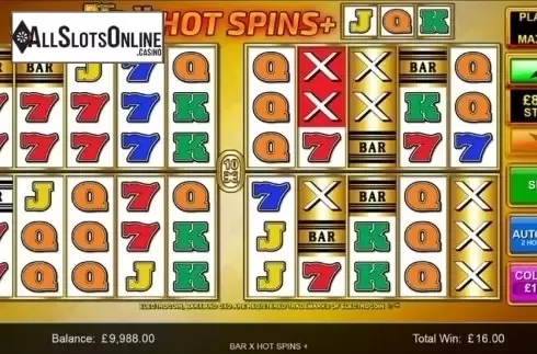 Win screen 6. Bar-X Hot Spins+ from Inspired Gaming
