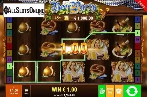 Win Screen. Beer Party from Gamomat
