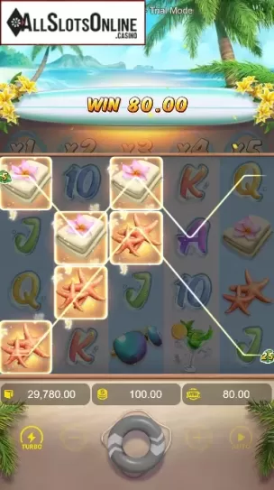 Win Screen. Bikini Paradise from PG Soft