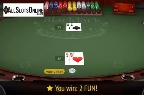 Win Screen. Blackjack (BGaming) from BGAMING