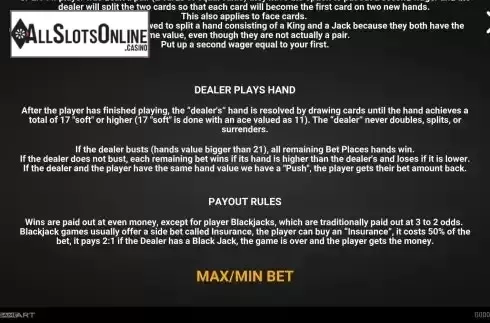 Payout rules screen
