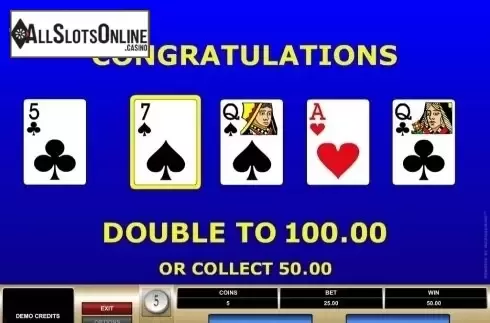 Game Screen. Bonus Deuces Wild (Microgaming) from Microgaming
