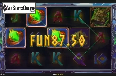 Win Screen. Book of Loki from 1X2gaming
