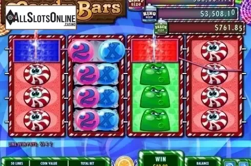 Wild Win screen. Candy Bars from IGT