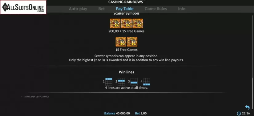 Lines. Cashing Rainbows Pull Tab from Realistic
